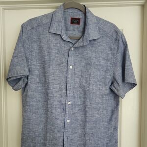 UNTUCKit Blue Casual Button Down Shirt Relaxed Fit